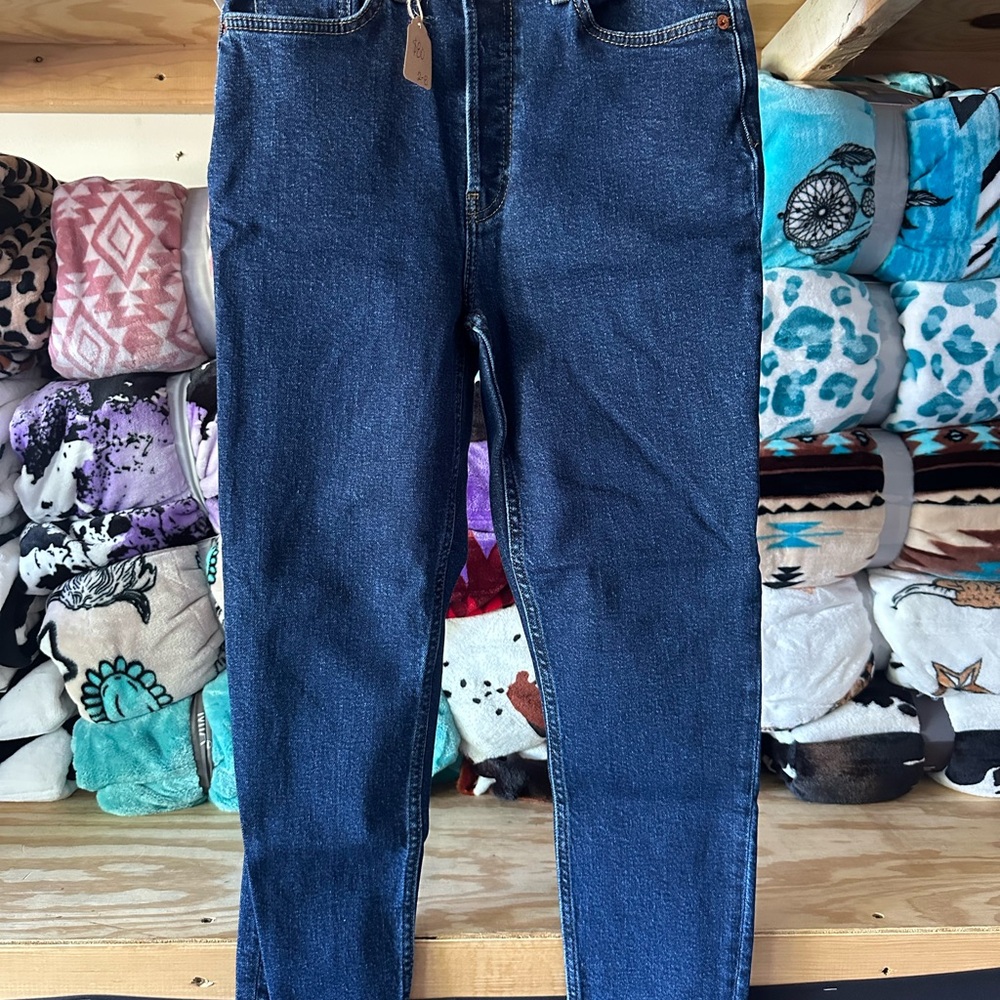 Re/Done Blue Straight Leg Jeans Classic Style